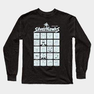 Characters from the 80s animated series, Silverhawks Long Sleeve T-Shirt